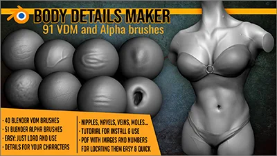 Body Details Vdm Brushes For Blender скачать