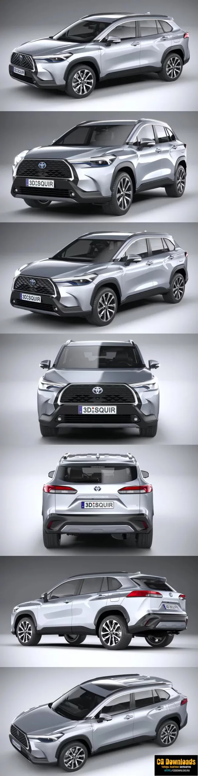 Toyota Corolla Cross 2021 3D модель