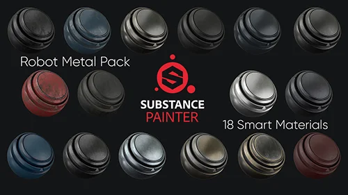 18 Robot Metal Substance Painter Smart Material Pack скачать