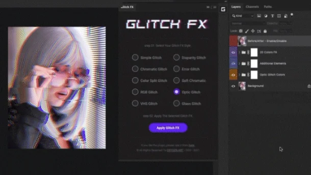 Glitch FX Photoshop Plugin скачать