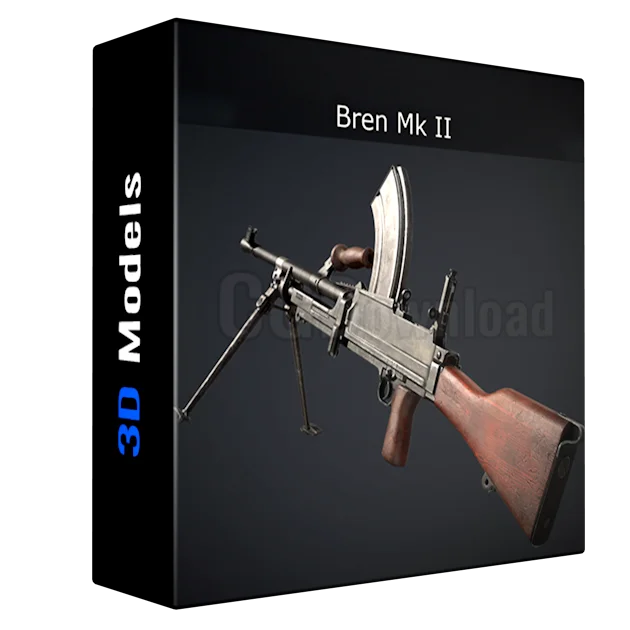 Bren Mk II LMG Low-poly