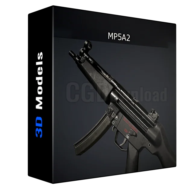 MP5A2 gun Low-poly