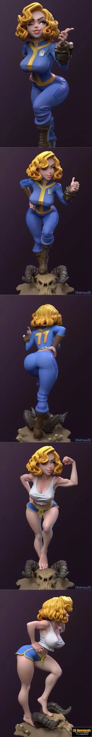 DiNamuuu3D – Vault Girl 3D Print Model