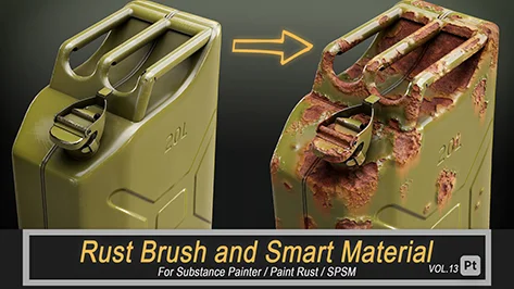 Rust Brush and Smart Material For Substance Painter Vol.13 скачать