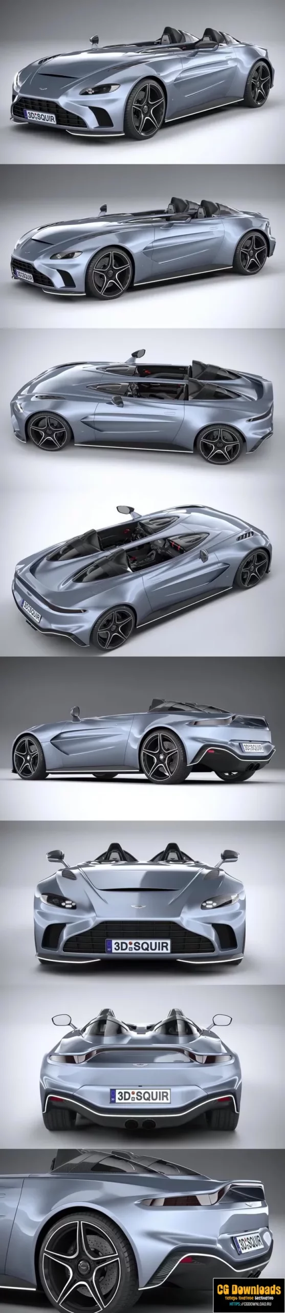 Aston Martin V12 Speedster 2021 3D модель