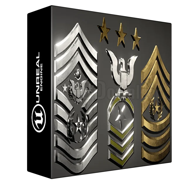 3D Military Insignia Set