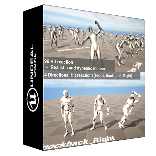 Hit Reaction Animation Pack - UE4/UE5 Mannequin