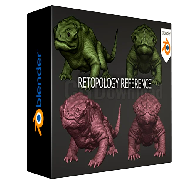 Retopology reference - Lizard creature