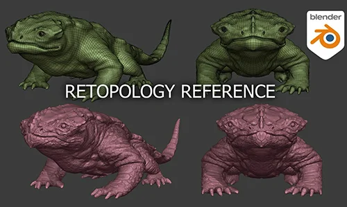 Retopology reference - Lizard creature скачать