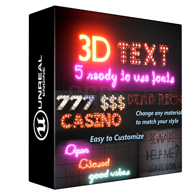 3D Text Generator - Diegetic Design - Custom Fonts