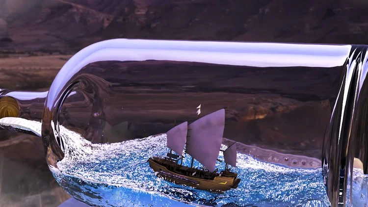 Mastering Cinema 4D Floating Ship in a Bottle Animation скачать