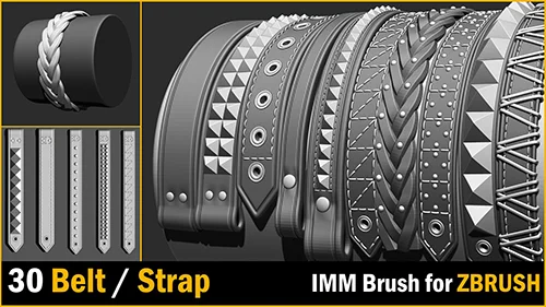 30 IMM Belt Strap Brush for Zbrush скачать