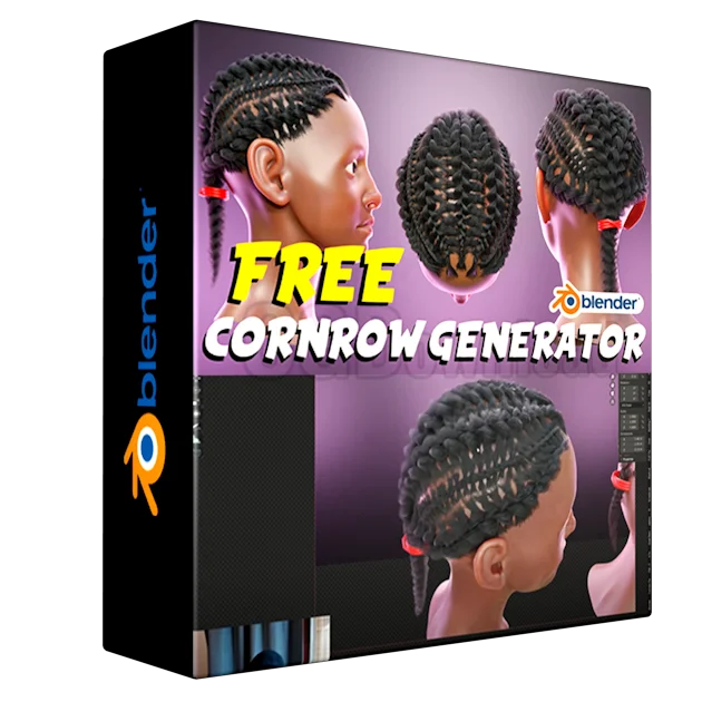 Blender - Procedural Cornrow Hair Generator