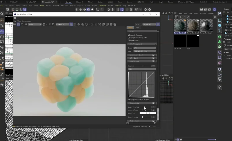 New C4D Soft Body Dynamics, Filling a Cube with Shapes скачать