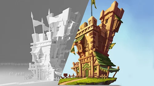 Modeling stylized Game Castle - Mastering Stylized Art скачать