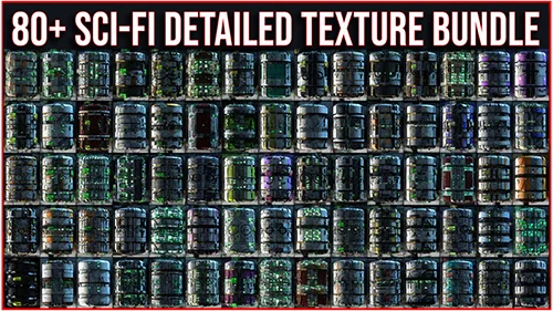 80+ Sci Fi Detailed Hard Surface Texture Material Bundle Pack скачать