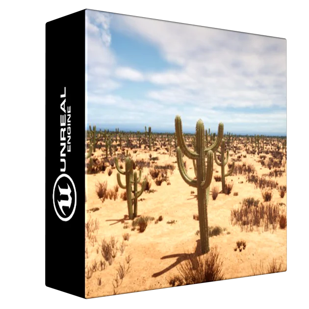 Create realistic game Cactus Optimized with Speedtree