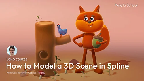 Patata School – How to Model a 3D Scene in Spline скачать