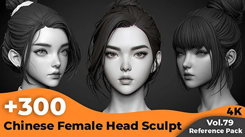 +300 Chinese Female Head Sculpt(4k) скачать