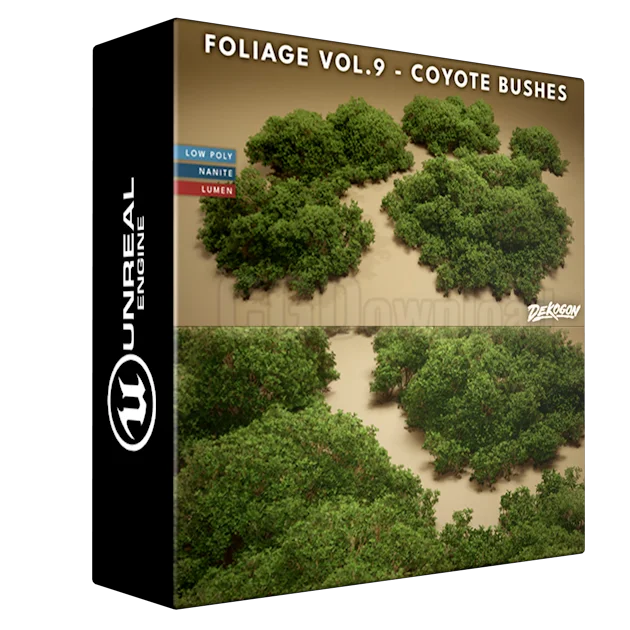 Foliage VOL.9 - Coyote Bushes (Nanite and Low Poly)