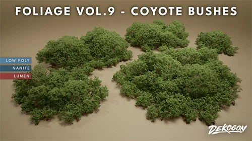 Foliage VOL.9 - Coyote Bushes (Nanite and Low Poly) скачать