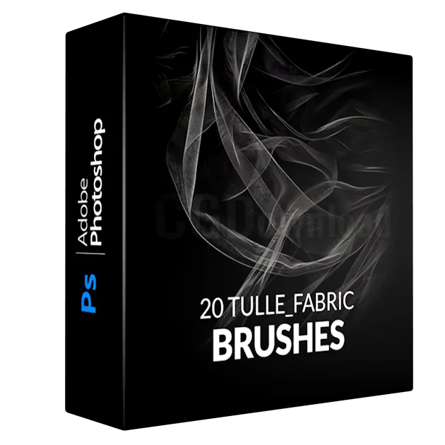 20 Flying tulle veil fabric photoshop brushes