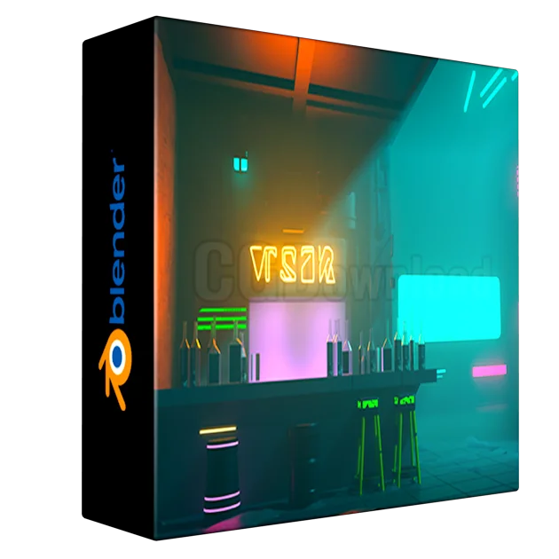 Modeling a Cyberpunk Bar with Neon Aesthetics