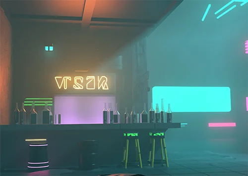 Modeling a Cyberpunk Bar with Neon Aesthetics скачать