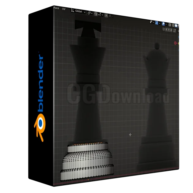 Advanced 3D Chess Pieces Design in Blender