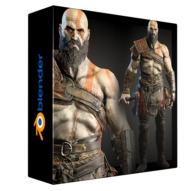 God of War — Blender Modeling — Full process videos & Resources