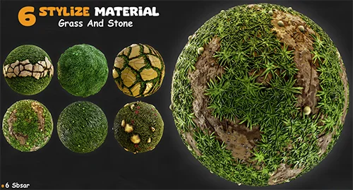 6 Stylize Material Grass And Stone скачать