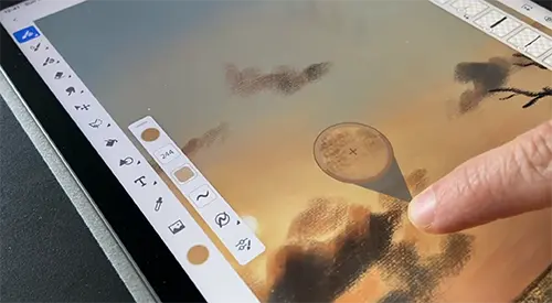 Digital Painting with Adobe Fresco Paint a mersmerizing Sky