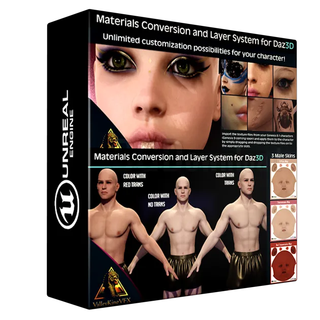 Materials Conversion and Layer System for Daz3D Imports