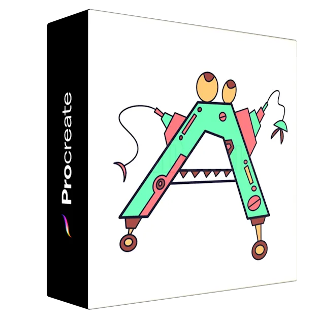 Draw Cute Alphabet Robot With Procreate