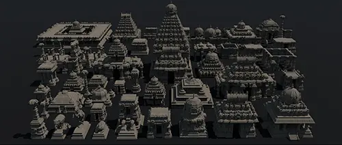 Indian Temple - Kitbash Set скачать