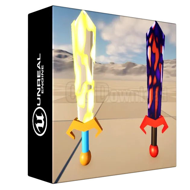 Unreal Engine 5 - 3D Game Art Fantasy Swords - Niagara VFX