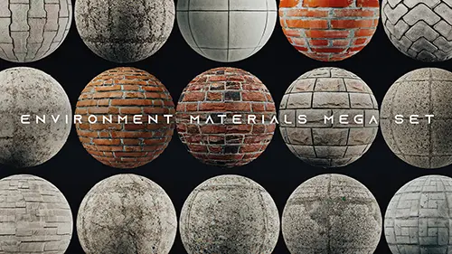 Environment PBR Materials Mega set vol 02 скачать