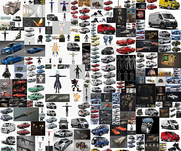 PBR Game & Cars 3D-Models Bundle Июнь 2024 скачать