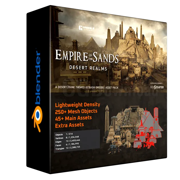 Empire Of The Sands - Desert Structures Kitbash Greeble Assets