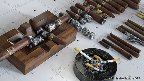 Cigars Cigarettes Joints Blunts And Ashtrays - 3D Assetkit Pbr скачать