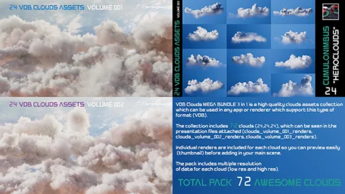 VDB Clouds MEGA BUNDLE 3 in 1 скачать