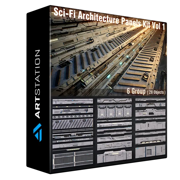 Sci-Fi Architecture Panels Kit Vol 01 Walls PBR