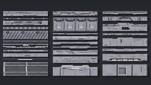 Sci-Fi Architecture Panels Kit Vol 01 Walls PBR скачать