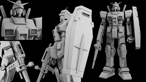 Creating a Gundam Character in Maya 2022 скачать