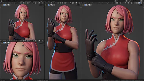 Sakura Haruno - Character Creation in Blender скачать