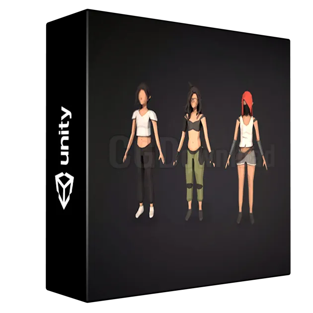 LOW POLY CHARACTERS CUSTOMIZABLE/MODULAR ( MALE AND FEMALE )