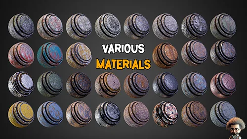 30 Damaged Metal Smart Materials + BPR Textures - Vol 2 скачать