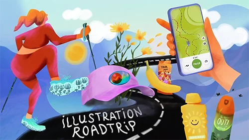 Illustration Roadtrip Unlock Your Creative Confidence with Procreate & Adobe Photoshop скачать