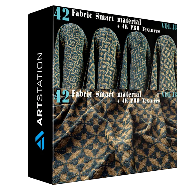 42 Fabric Smart Material + 4K PBR Textures - Vol18