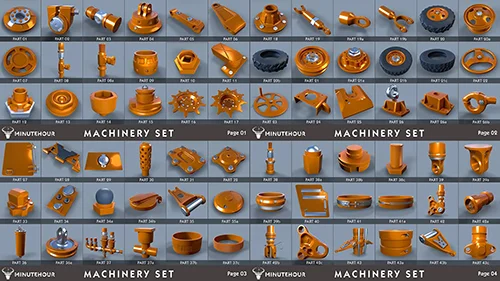 Machinery Set - kitbash - High Poly Pack скачать